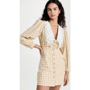 💕SISTER JANE💕 Honey Gingham Mini Dress ~ Primrose/ Yellow Small S NWT